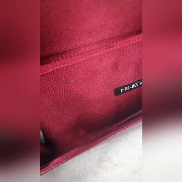 Bundle OnlyNine West Genuine Burgundy leather cocktail evening party women couch - Picture 9 of 9